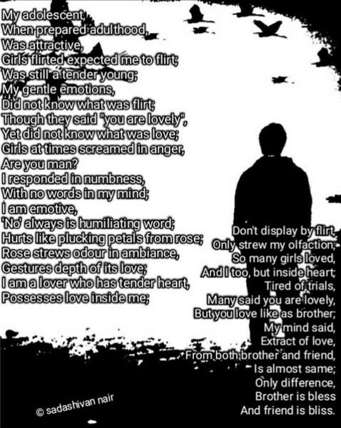 [ My adolescent, ] - a poem by Sadashivan Nair - All Poetry