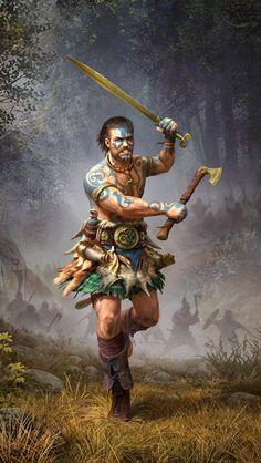 Ancient Celtic chieftain  Celtic art, Ancient warfare, Celtic warriors