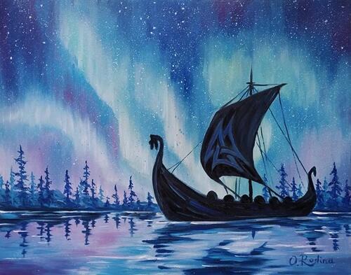 Aurora Borealis: Letting go and conquering the water in watercolor