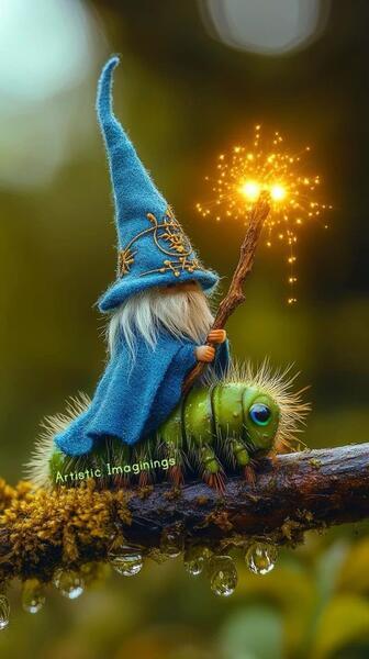 Fear Wizard Contest Wizard and Caterpillar 7 Lines Exactly